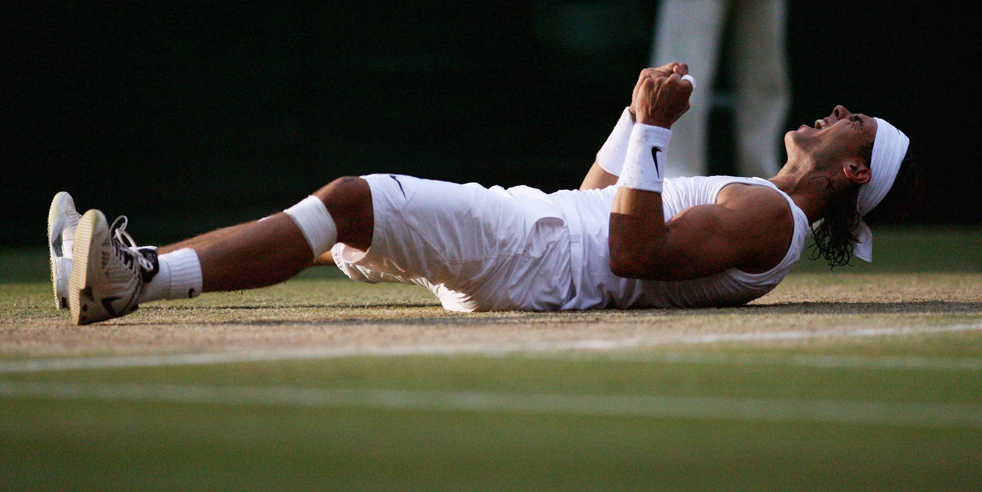 Rafael Nadal en uno de los grandes partidos ante Federer